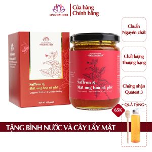 Saffron mật ong Kingdom Herb chính hãng hộp 311 gram nhụy hoa nghệ tây ngâm mật ong thượng hạng nguyên chất