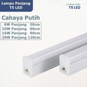 Lampu TL Led T5 6w 10w 16w 20w 30cm 60cm 90cm 120cm Neon Bohlam Putih Kuning Tube Light Led