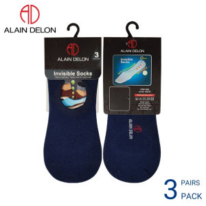 ALAIN DELON COTTON SPANDEX BOAT LENGTH CASUAL SOCKS (3 pairs) ADC36