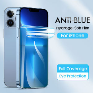 Full Cover Anti blue light Soft Hydrogel Film Screen Protector for iPhone 17 Pro Max 17 Air 16 Pro Max 16e 15 14 13 12 11 Pro XS Max Mini XR X 6 S 7 8 15 16 Plus SE