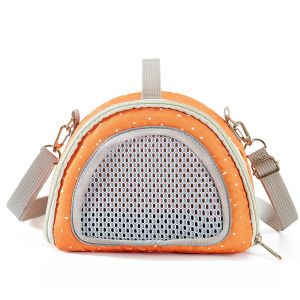 TEWUB Breathable Portable Small Animal Carriers Comfortable Adjustable Shoulder Strap Travel Hamster Tote Bag Multi-Purpose Anti-escape Outdoor Hamster Cage Hamster