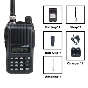 7 Watts Icom Radio Original Japan V80 Portable Two Way Radio Walkie Talkie Long Range 20KM Handheld Transceiver VHF 136-174MHz Clear Audio 207 Channels Dust/water/shock proof IP54