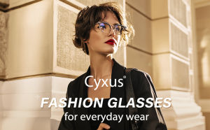 [Clearance Sale]Cyxus Anti Blue Light Glasses For Women Retro Eyebrow Spectacle Frame Design TR Frame Computer Glasses Transparent PC Spectacles For Ladies Men 8019