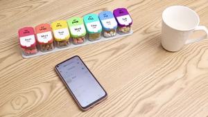 New Premium Portable Large 14 Grids Weekly Pill Organizer 2 Times A Day Daily 7 Day Pill Case for Medicine Vitamin Fish Oil.