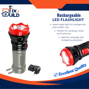 Rechargeable LED Flashlight Electric Torch Outdoor Indoor Emergency Light Bright Heavy Duty