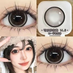 Fashion glasses  6 Monthes  14.5 Large Diameter Beautiful Eyes New Style of Glasses - Natural学生爆款眼镜14.5大直径纯欲草莓珍宝珠半年抛  眼镜新款自然