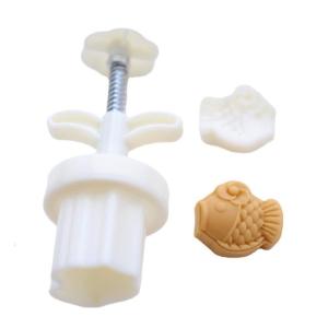 Nhựa MOONCAKE tem dễ thương hình cá Khuôn bánh trung thu Lễ hội DIY ấn bằng tay MOONCAKE cắt tiện ích trang trí bánh ngọt