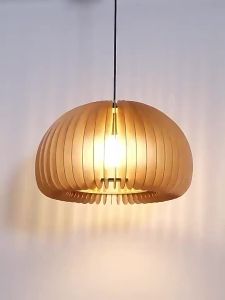 [SG Stock]Japanese Style Woodcraft Ceiling Lamp Zen Tea Room Lamps Basswood Lamp Nordic Simple Wooden Pumpkin Chandelier Hallway Bar Lamp