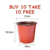 Buy 10 Take 10 Free: Durable Premium Flower Pots With Drainage Holes