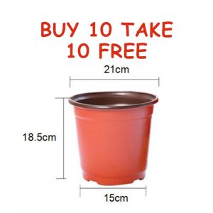 【Buy 10 Take 10 】Garden Plant Pot Flower Pots Home Plant Pot Flower Seedling Plastic Flower Pots