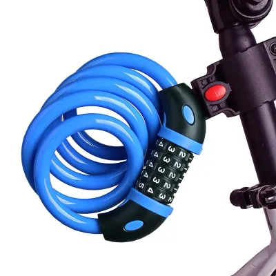🇸🇬 Fast Delivery Bike Lock 5-Digit Combination Lock High Secure & Convenient Bicycle Lock Chain With High Strength Braided Steel Wire gifts Christmas present
