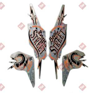 striping motor / stiker honda beat street 2019 silver
