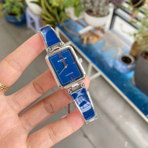 Đồng Hồ Nữ Kiểu Lắc Tay SR Sunrise 9990SA Dây Thép Kết Hợp Đá Ceramic Mặt Chữ Nhật Size 30mm Fullbox (DHSG9990SA)