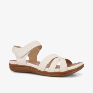 HCM Sandal Đế Xuồng Hạnh Dung Quai Chéo Sọc Vân HD0315AC ( Màu Đen - Kem - Bò - Trắng )