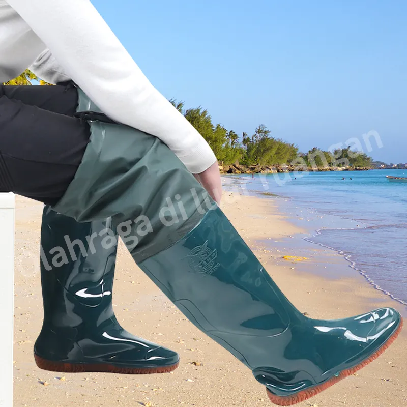 Extended tube wading pants transplanting rain boots non-slip