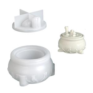 Skull Storage Jar Silicone Mold Hollow Design Decorative Storage Mold for Epoxy Resin Crafting Halloween Craft Projects