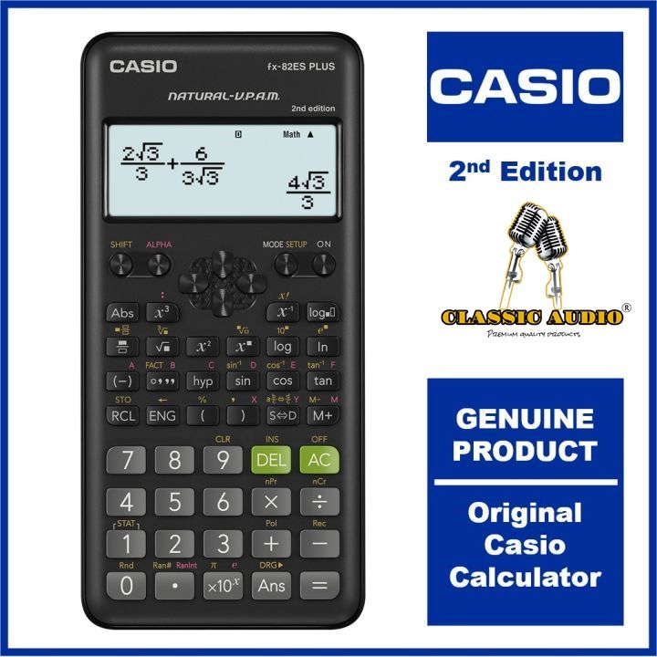 Casio Scientific Calculator FX-82ES Plus Calculators Heavy Duty