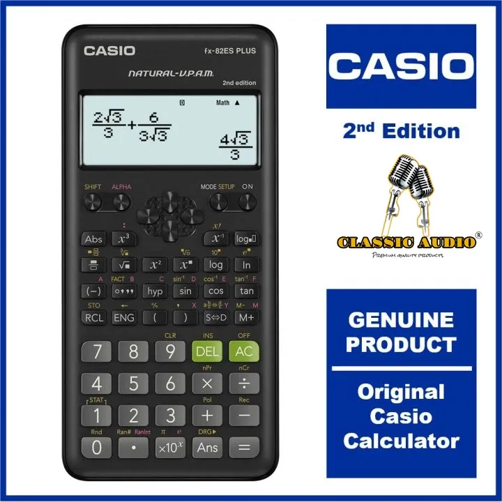 Casio Scientific Calculator FX-82ES Plus Calculators Heavy Duty