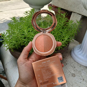 [ THAM KHẢO VIDEO THẬT] Phấn Má Hồng Bắt Sáng Sivanna Cookie Blush Hai Màu Siêu Xinh Có Nhũ Có Cọ Và Gương 6gr