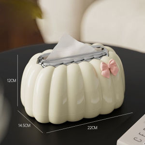 【1-3 Days Delivery】Spring Tissue Box ABS Pumpkin Shaped Paper Holder Creative Removable Napkin Box Office Living Room