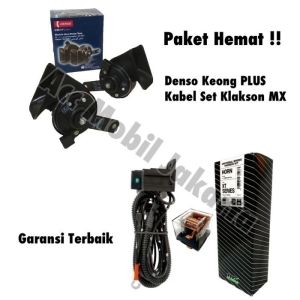 PAKET KLAKSON MOBIL FORTUNER DENSO KEONG PLUS KABEL SET RELAY MX