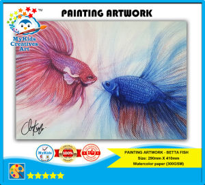 Painting Betta Fish (Premium Quality Printing Artwork)