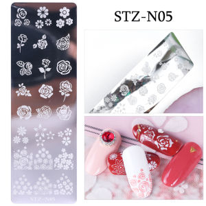 DORISNA [First 100 Get Free Stamp and Scraper] Nail Art Pattern Stamping Plate Stainless Steel Design Flower Animal Lace Stamp Templates Image