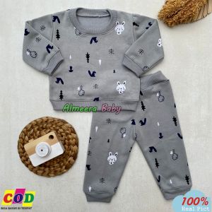 Setelan Sweater Bayi Sweater Bayi Celana Jogger Bayi Usia 3-12 Bulan Motif Rabbit Almeera Baby and Kids