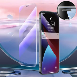 Kính cường lực không màu viền full tràn màn hình có lưới lọc bụi lỗ loa kính dán trong suốt toàn bộ cho iPhone 12 / 12 Pro / 12 Mini / 12 ProMax
