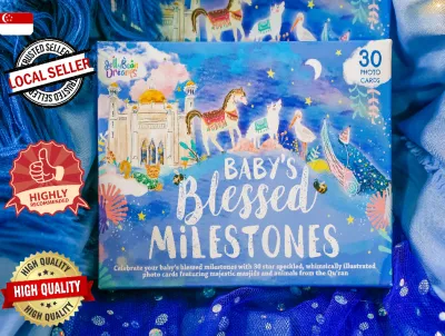 Babys Blessed Milestones : Set Of 30 Illustrated Photo cards (A Perfect Gift For Muslimah Mothers)