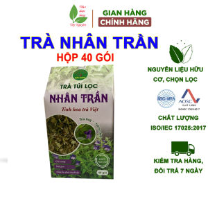 Hộp 40 gói trà nhân trần túi lọc Bảo Khang trà túi lọc nhân trần trà thảo dược thanh nhiệt an thần ngủ ngon nóng trong người