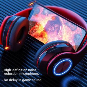 OHLALA MALAYSIA B39 Wireless Bluetooth Headphones Foldable Stereo Gaming HeadsetStereo Headphone Headwear Headphones Strong Bass With LED lightEarphones