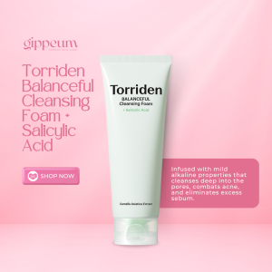 Torriden BALANCEFUL Cleansing Foam + Salicylic Acid / Facial Cleanser for Daily Use / Foam Cleanser / Gippeum Skincare