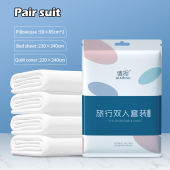 【✅SG stock】Disposable Bed Sheet Cover Set/Travel Bedsheets Cover Eye Mask Waterproof Quilt Hotel Pillow Case/一次性床单/标间/大床房