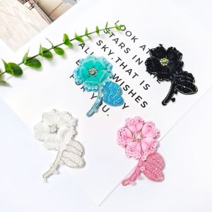 CLARO Handmade Beaded Patch DIY Bead Embroidery Ppatch Durable Embroidered Flower Clothing Ornament Bag