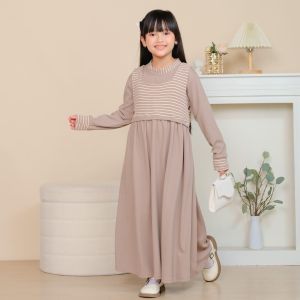 Himari Fashion Muslim Baju Overall Anak Perempuan Dress