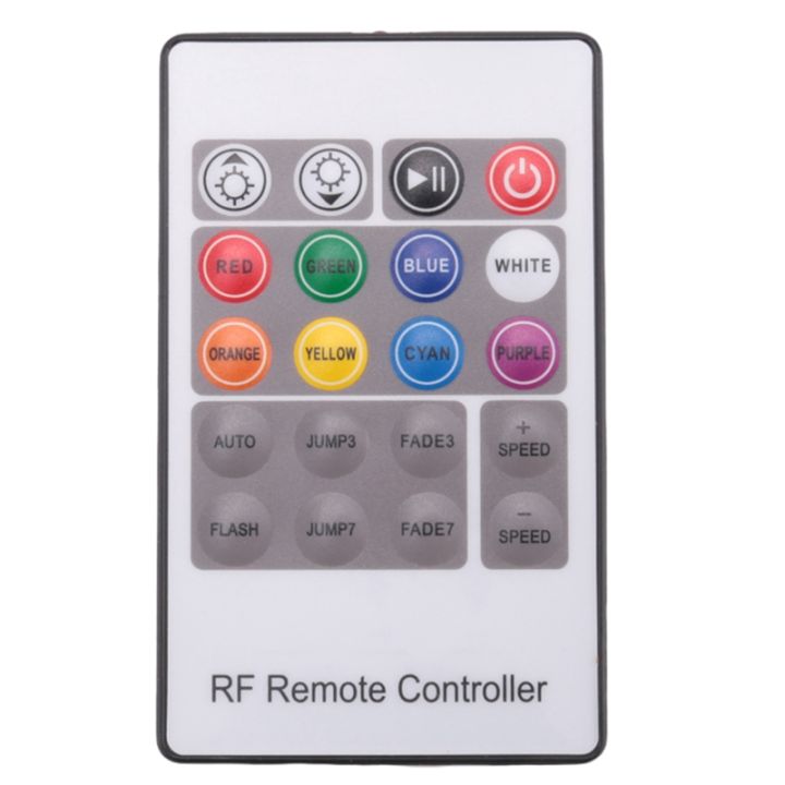 LED Controller 12-24V Low Pressure Colorful 20-Key Remote Control RGB ...