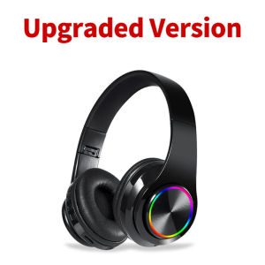 B39 Wireless Bluetooth 5.3 Headphones Colored LED Lights Gaming Headset Stereo Bass Headphone With Mic Pigfly