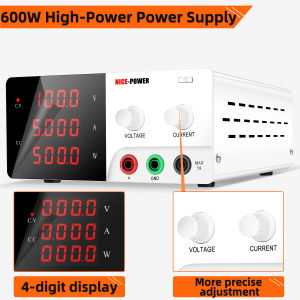 Nice Power Adjustable DC Power Supply 100V 5A 15V 60A LED Digital Laboratory Bench Power Supply Regulated Switching Power Supply 220V for PC Phone Repair