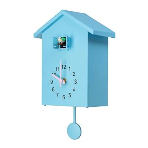 GERDA House Shape Cuckoo Wall Clock Accurate With Clock Pendulum Wall Art Nordic Style Silent Bird House Clock Outdoor