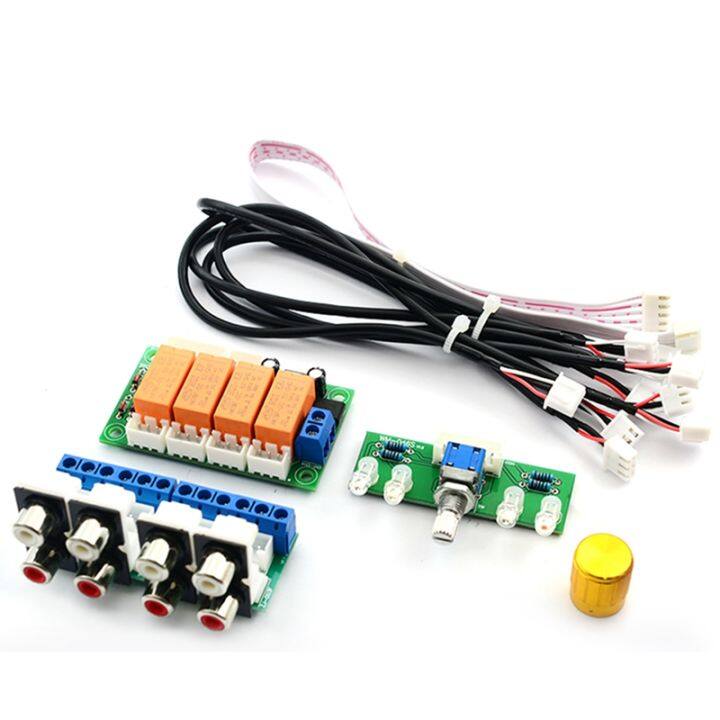 Relay 4-Way Audio Input Signal Selector Switching RCA Audio Input ...