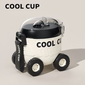 Mars Car Kids Water Bottle 550ml Straw Drinking Cup Cute Cartoon Toy Children Kindergarten Botol Air Budak