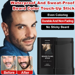 2 In 1 Beard Filling Stick Beard Color Filling Stick With Brush Head Repair Stamp Waterproof Beard Pen Beard Color Stick