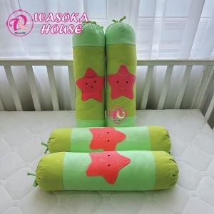Cặp gối ôm cho bé 50cm vải cotton cara đắp hình sao nhiều màu dễ thương gối êm ái mềm mại phù hợp cho bé dưới 1 tuổi
