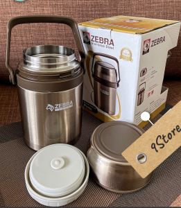 [Cam Kết Chính Hãng] Camen - Hộp Cơm Giữ Nhiệt Inox Sus 304 Zebra Vacuum Food Jar 1.8 Lít Thái Lan