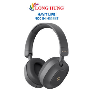Tai nghe chụp tai Bluetooth Havit LIFE NC01H H668BT - Hàng chính hãng - Thiết kế chụp tai thoải mái kiểu dáng over-ear thời trang âm thanh sống động thời lượng pin dài sử dụng liên tục lên đến 20 giờ