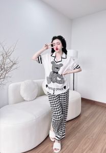 Đồ bộ pijama nữsize 40kg đến 75kg lụa xước ánh kim bộ đồ ngủ nữ 5CE hàng may kĩFREESIZE VÀ BIGSIZESIZE ĐẠI
