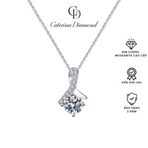 Dây chuyền kim cương Moissanite 1 Carat Caterina Diamond Sterling Silver Pendant DN025