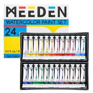 MEEDEN Watercolor Paint Tubes Set - 12/24/48 x 12ml (0.4 oz) Colors Painting Set Art Supplies - Water Color Paint for Adults Beginners Students