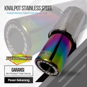 Knalpot Racing Mobil HKS Sedet Full Stainless Ngebass Empuk Adem Bulet Rainbow